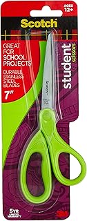 Scotch Brand 7-Inch Student Scissors, Green (1407SG)