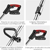 SMILOVII Débroussailleuse Électrique sans Fil 21V, Coupe Bordure sans Fil avec 2 Batteries 2000mAh, 6 Lames Métal & 10 Lames Plastique pour Jardin, Pelouse et Désherbage (Édition Performance) - 5