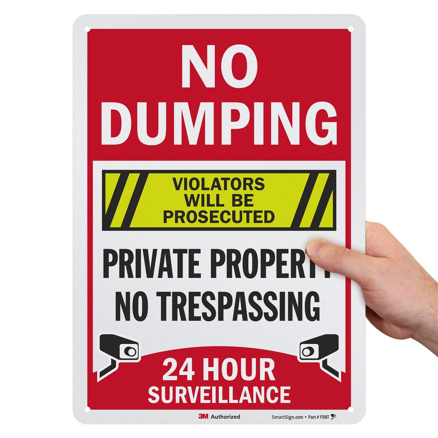 SmartSign “No Dumping, Private Property, No Trespassing, Violators Will Be Prosecuted” Sign