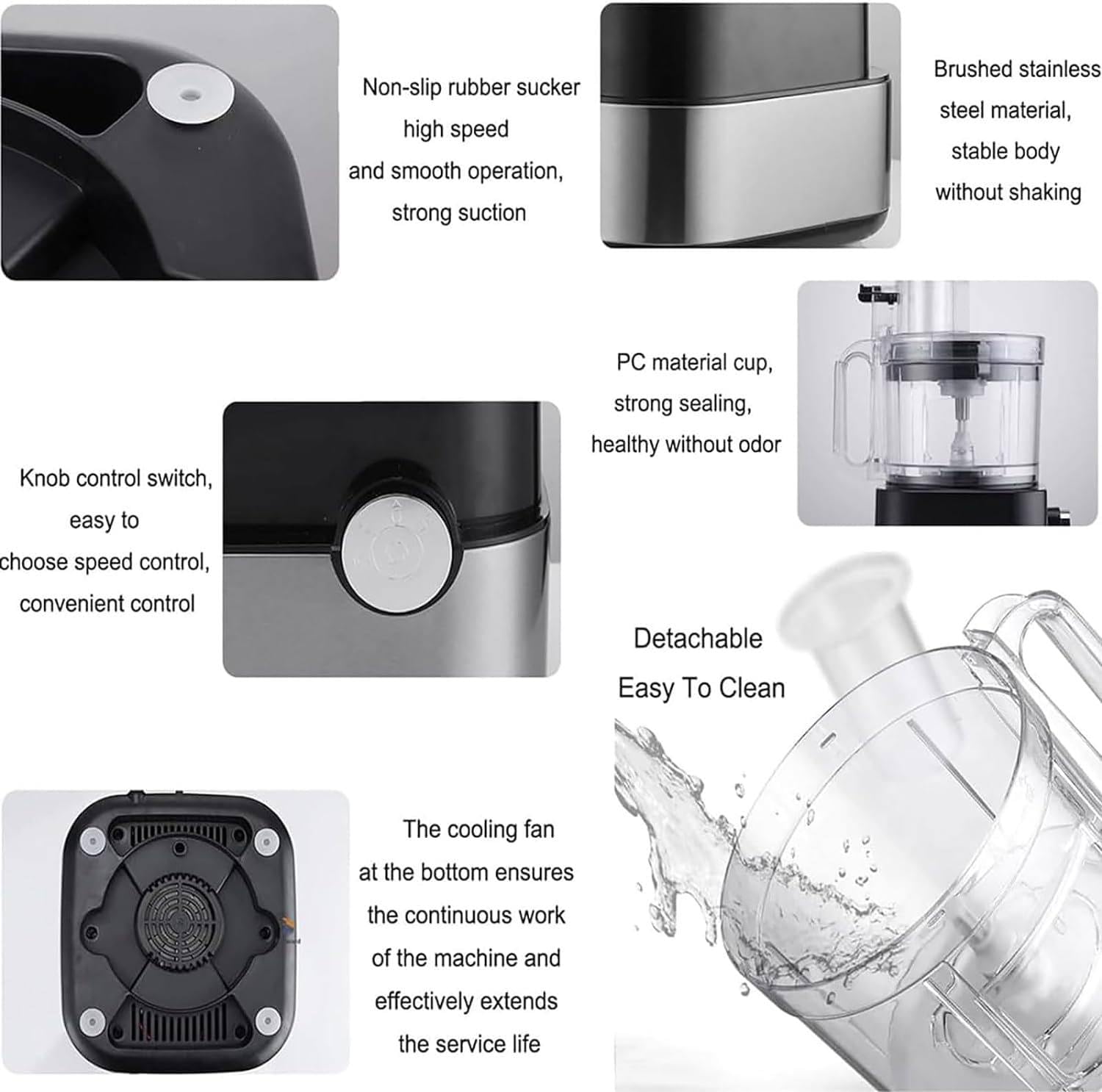 Robot da Cucina Professionale 600W,Tagliaverdure Elettrico con 5 Dischi per Cubetti,Fette e Grattugia,Grande capacità 5 Litri,Tritatutto Multifunzione per Tutte Le Verdure e la Frutta
