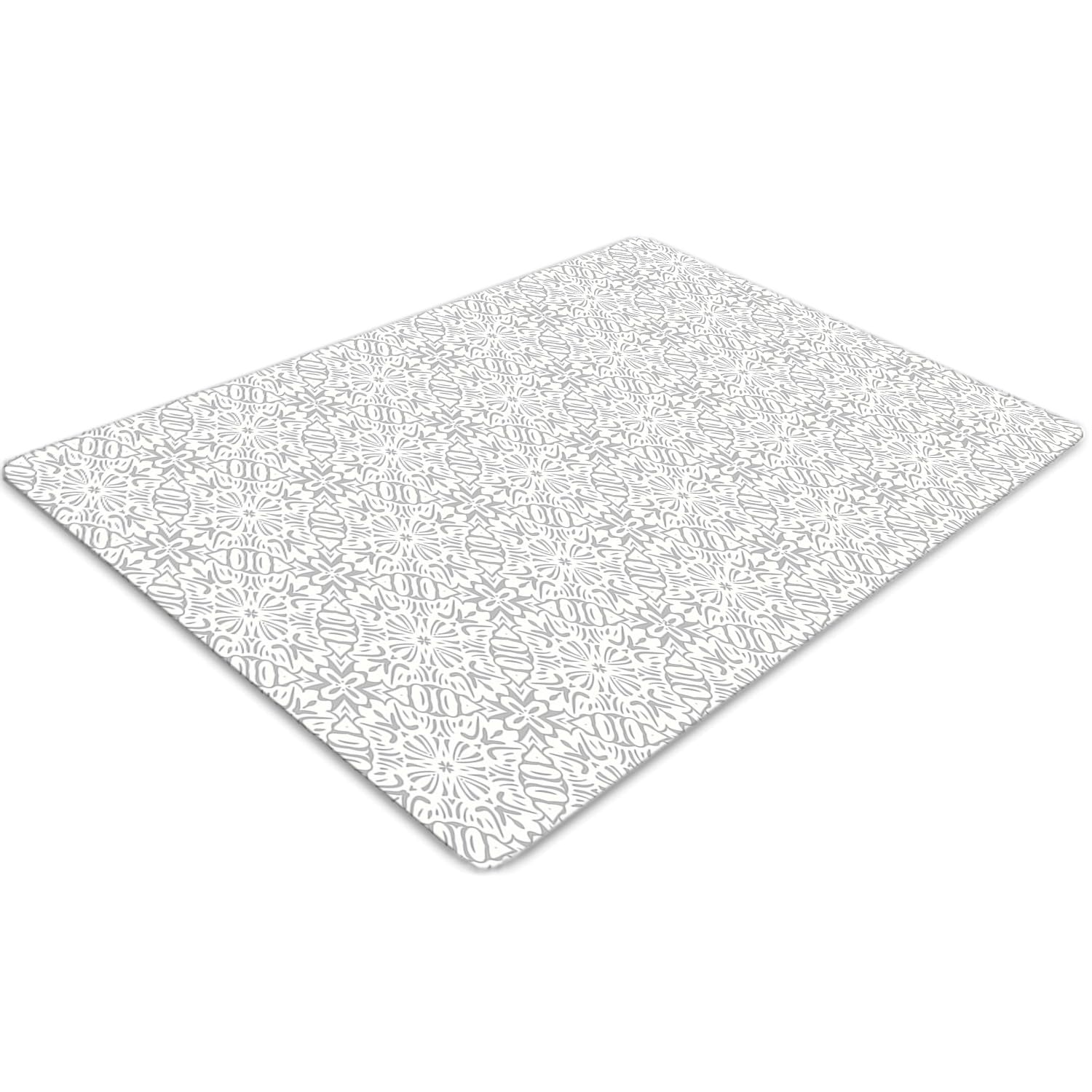 Tapis de chaise de bureau fleuri pour protéger le parquet de votre coin télétravail