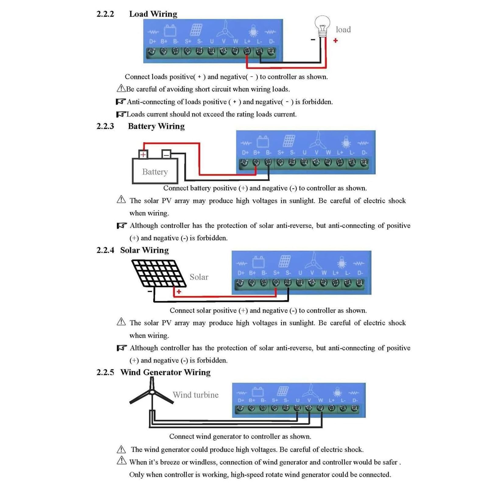 Hybrydowy regulator ładowania słonecznego z obciążeniem wyładowczym i wyświetlaczem LCD, generator turbiny wiatrowej 12 V/24 V/48 V, system zarządzania energią 48 V 12000 W