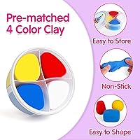 Vista 4 de Air Dry Clay for Kids, 12 Boxes Modeling Clay Kit, DIY Molding Clay with Sculpting Tools and Tutorial, Ultra Light, Safe & Non-Toxic, Valentines