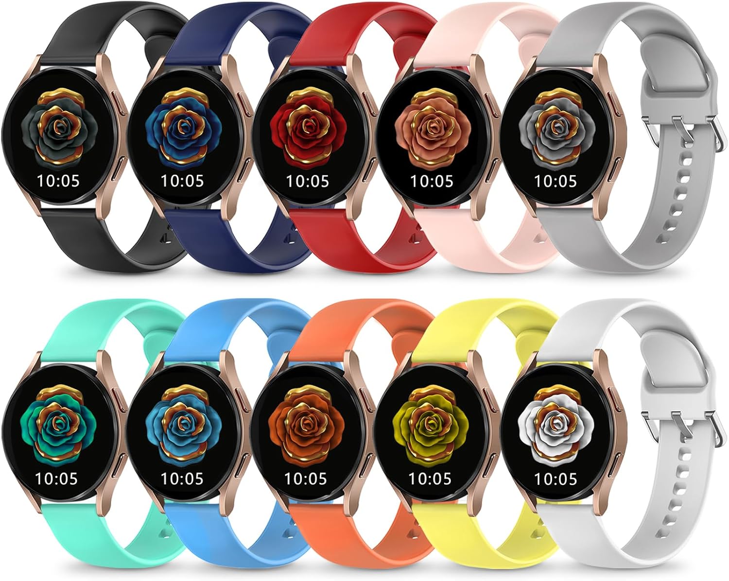 HSWAI 10 Pack Compatible with Samsung Galaxy Active 2 Watch