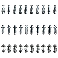 Vista 1 de 30 tuercas M4 M6 M8, tuercas de pétalos de tornillo de expansión, tuercas de gato para pared hueca mental de hierro para puerta de 0.000-0.197 in