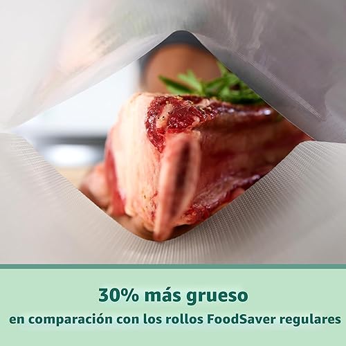 Miniatura 2 de FoodSaver Rollo de sellado al vacío resistente de 8 x 20 pies, paquete de 6, ideal para almacenamiento de alimentos y cocción sous vide