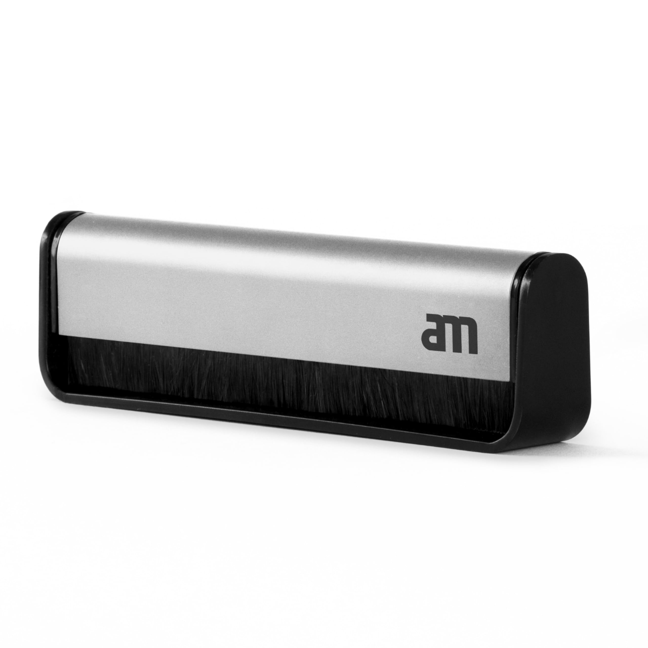 Am Grey Record Cleaner Brush With Anti-Static Carbon Fibre Bristles For Vinyl Records And Turntables,