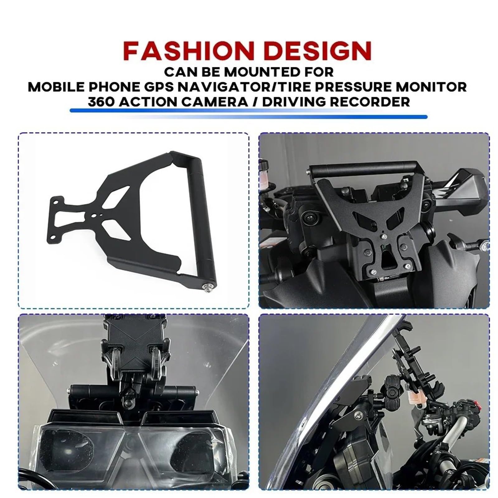 Soporte de navegación GPS para Motocicleta Compatible Para Tracer 9GT 9/GT, soporte montaje para teléfono móvil, GPS, barra manillar, extensión Soporte de Navegación para Teléfono(Upgrade version)