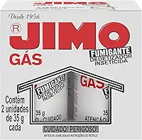 JIMO Gás Fumigante Inseticida Desinsetização de Casas e Ambientes Fechados Eficaz contra Barata Aranha Pulga e Insetos Caseiros Estojo com 2 Tubos 35g