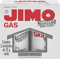 JIMO Gás Fumigante Inseticida Desinsetização de Casas e Ambientes Fechados Eficaz contra Barata Aranha Pulga e Insetos Caseiros Estojo com 2 Tubos 35g