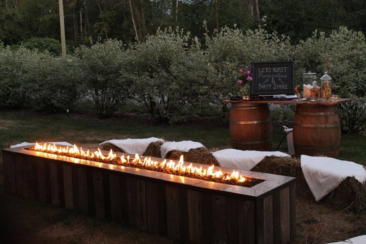 EasyFirePits Deluxe Tank-in-Table Propane Gas Fire Pit Linear T-Burner Pan & Complete Connection Kit (28.00, 24" T-Burner PAN 28X10 in)