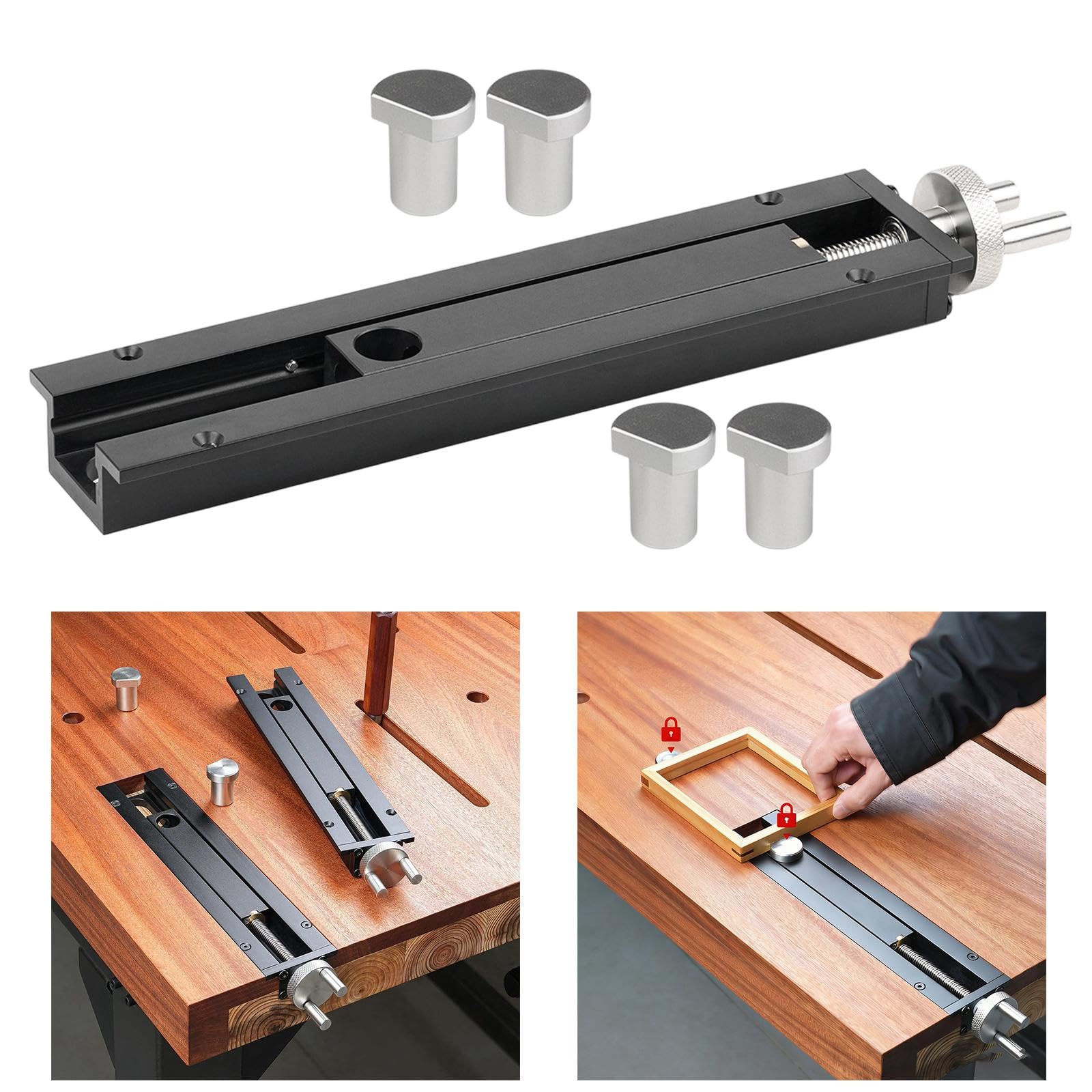 Accesorios para tornillo de banco de escritorio, multifuncional, de rápido movimiento, para taller, herramienta de carpintero profesional, uso