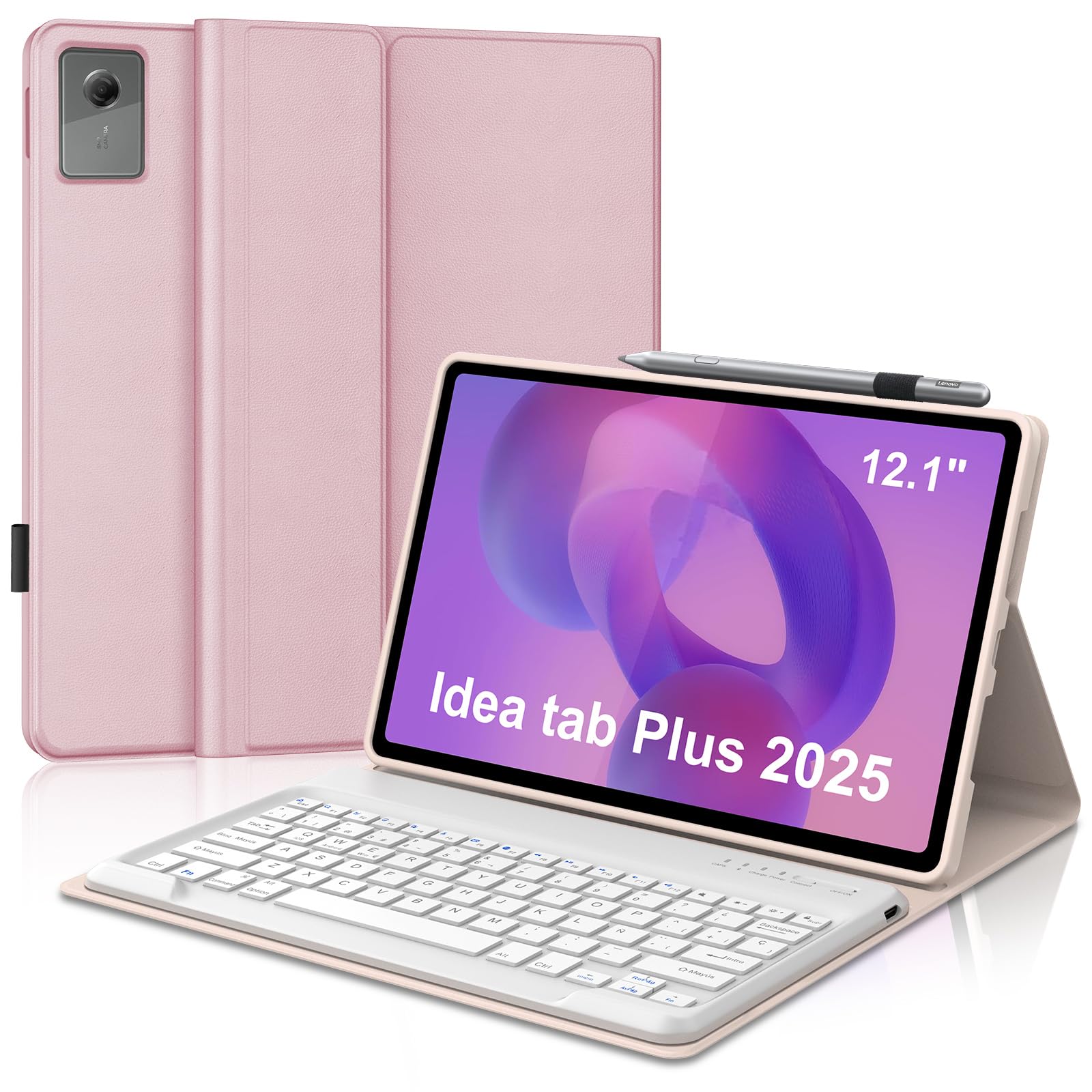 Teclado para Lenovo Idea Tab Plus 12.1 Funda Bluetooth Español Ñ 8