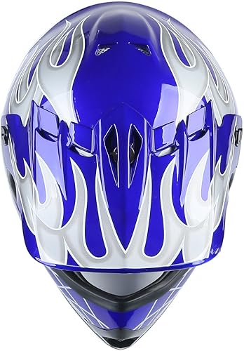 Miniatura 5 de XFMT DOT - Casco para niños y jóvenes de motocross, todoterreno, calle, bicicleta de cross, con gafas, guantes, ATV, casco MX, forma de cráneo