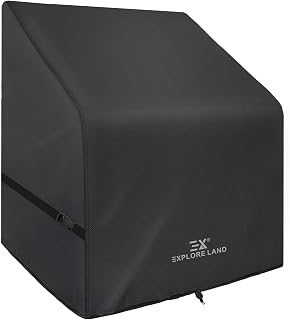 Explore Land Waterproof Boat Center Console Cover Fade Resistant 600D Marine Grade Fabirc Size up to 36" W x 24" D x 42" H, Black