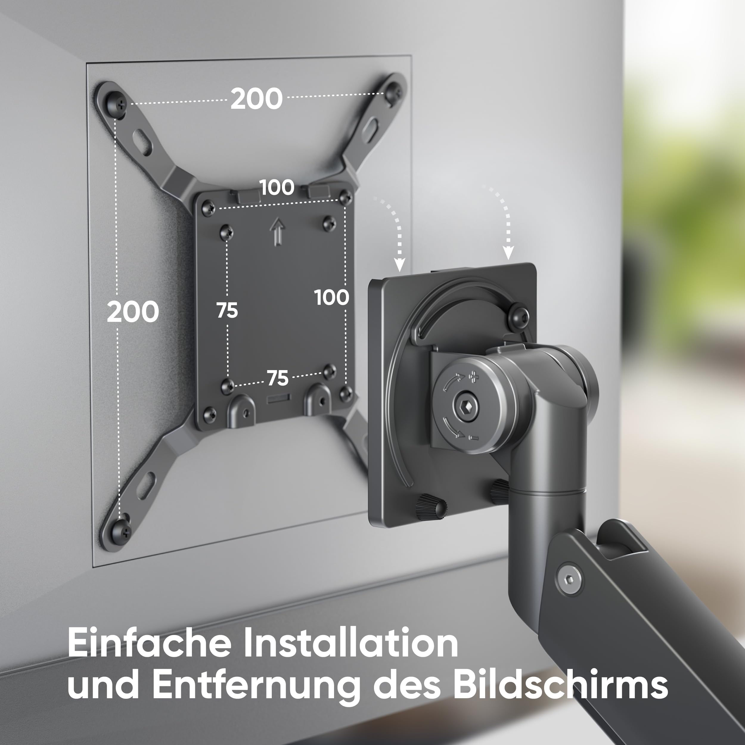 ONKRON Monitor Halterung 17-57 Zoll, bis 27 kg, max VESA 200x200, G130-B | Ultrawide Monitorarm bis 58,5 cm ausziehbar, Gasdruckfeder, schwenkbar, drehbar, Klemm-/Bohrmontage; für Büro & Gaming