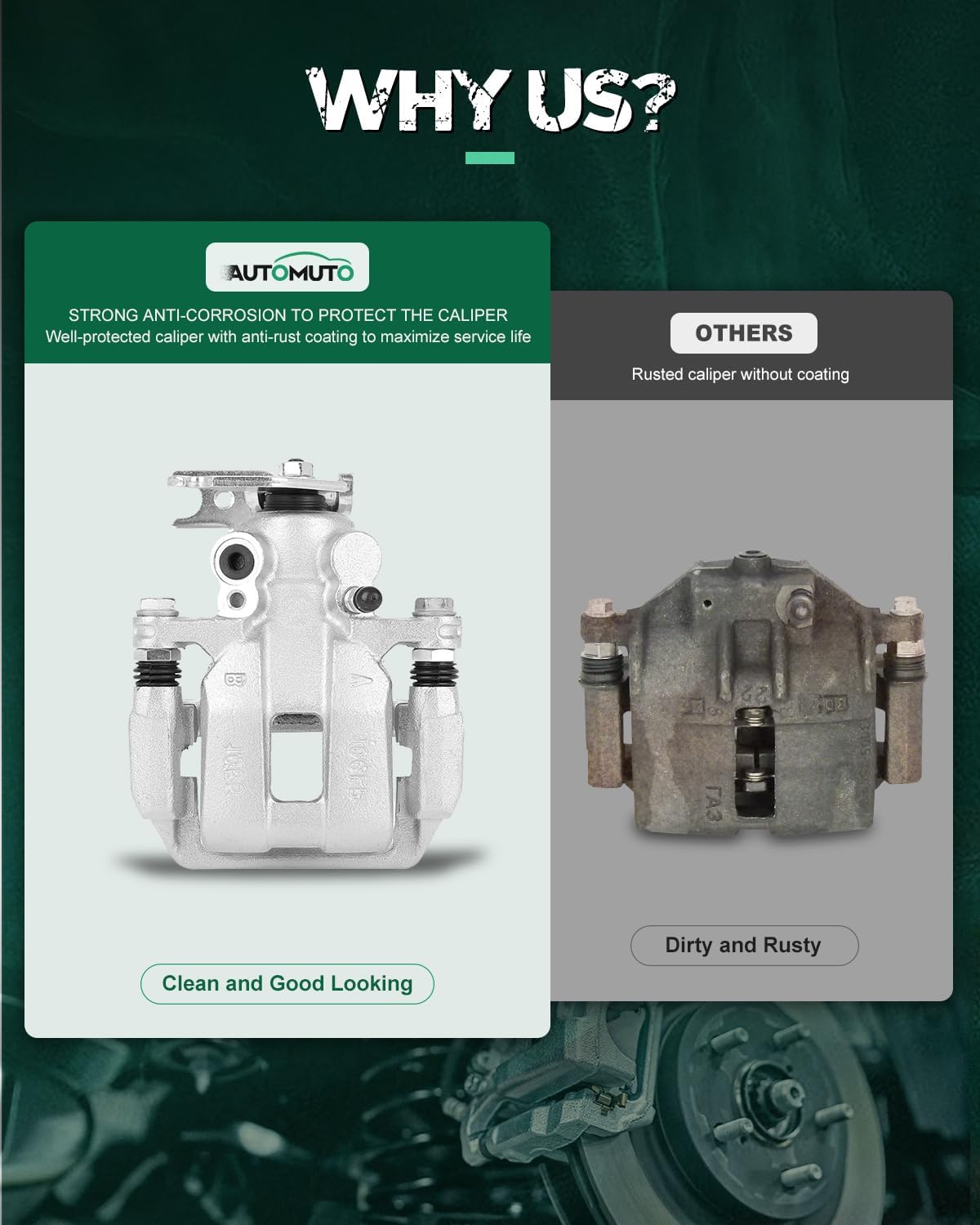 AUTOMUTO Rear Right 19B7096 Disc Brake Caliper With Bracket For Honda For Accord 2013-2017