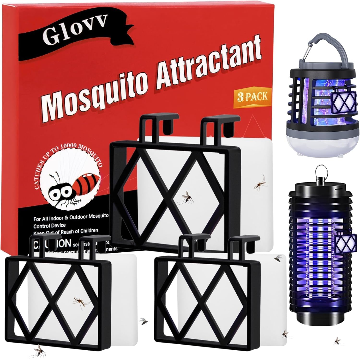 3 Mosquito Attractant Lures Bait Refill Cartridge with Hook for Bug Zapper