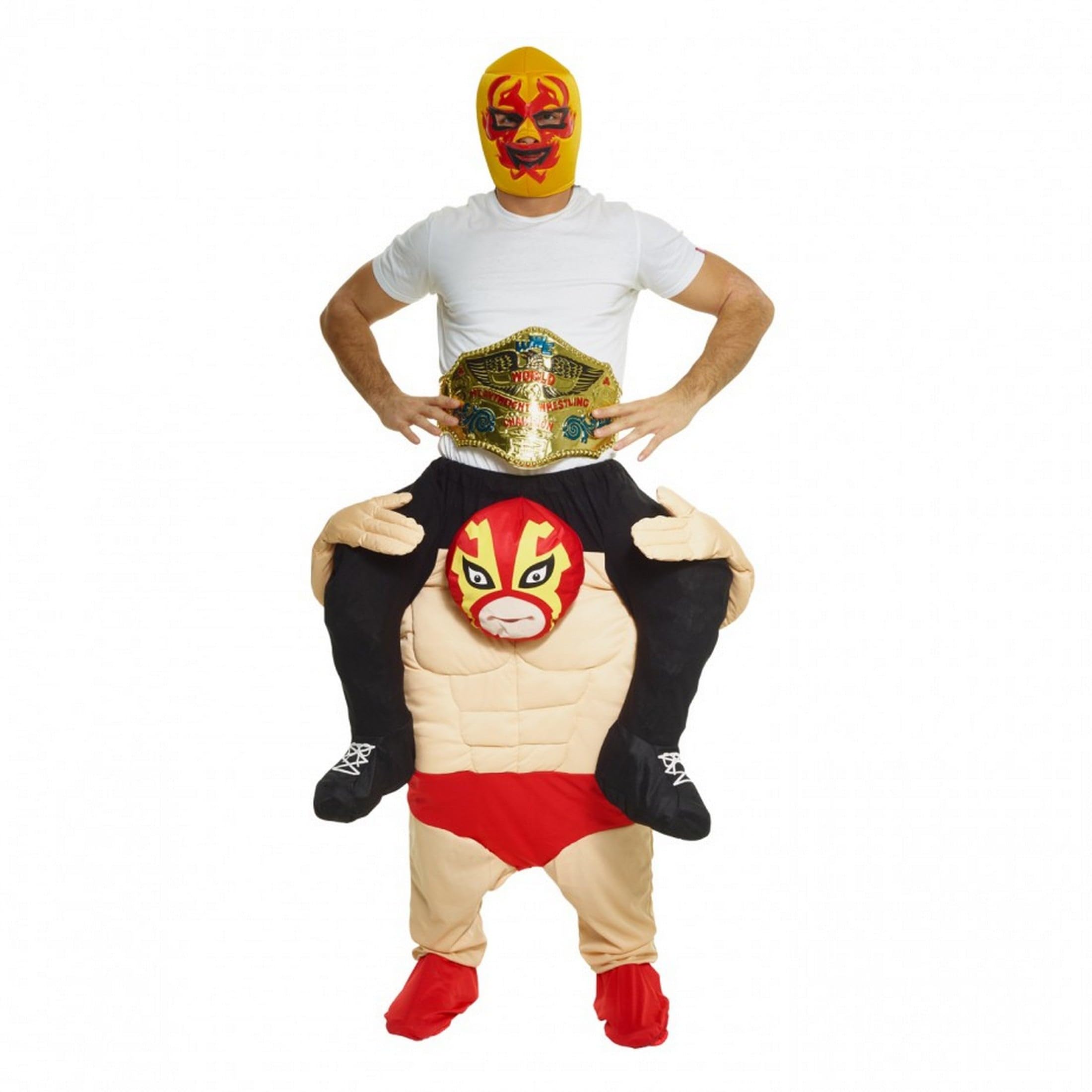 Morph Disfraz Luchador Mexicano, Disfraz a Hombros Adulto, Disfraz Lucha Libre