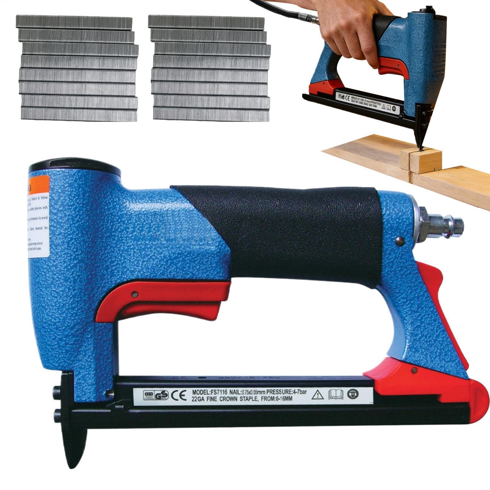 Clavadora neumática para clavos de acabado Grapadora resistente de 4-8 | Extractor de Clavos Neumático para Instalación de Molduras, Fabricación de Muebles, Tapicería,