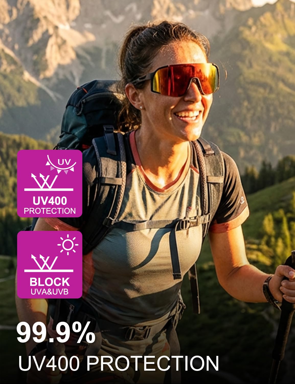 OULAIQI Gafas de sol de béisbol para hombres y mujeres, gafas deportivas de ciclismo para correr, sóftbol, voleibol, golf con protección UV