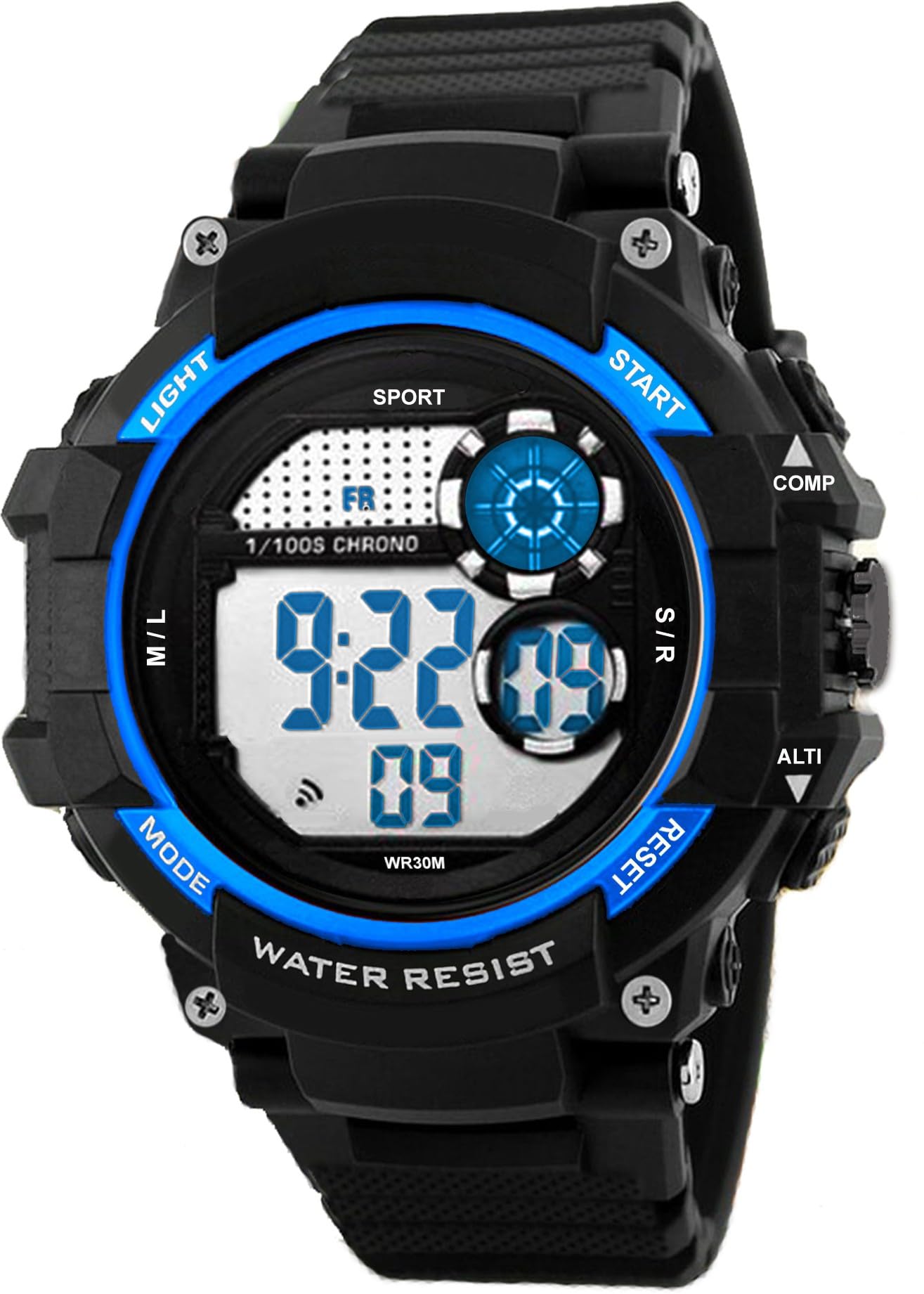 Time Up Digital Dial Backlight,Alarm,Stopwatch Sports Watch for Men-GSPORTS-X (Blue) (B08X3H5DZM) Amazon Price History, Amazon Price Tracker