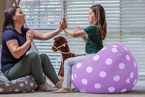 Miniatura 34 de WEKAPO - Puf con cremallera para guardar juguetes de peluche, hecho de lona de algodón de alta calidad, extragrande de 38 pulgadas, ideal para los