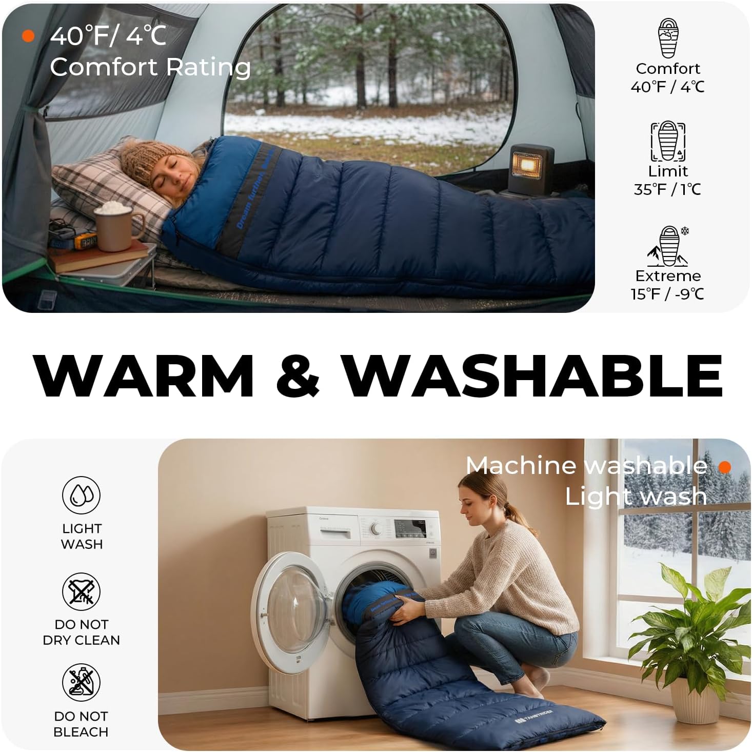 Cotton Flannel XXL Sleeping Bags for Adults Cold Weather Camping Sleeping Bag for Adults Kids Teens with Compression Sack,Camping Gear for Traveling,Hiking,Climbing,Outdoor,Indoor