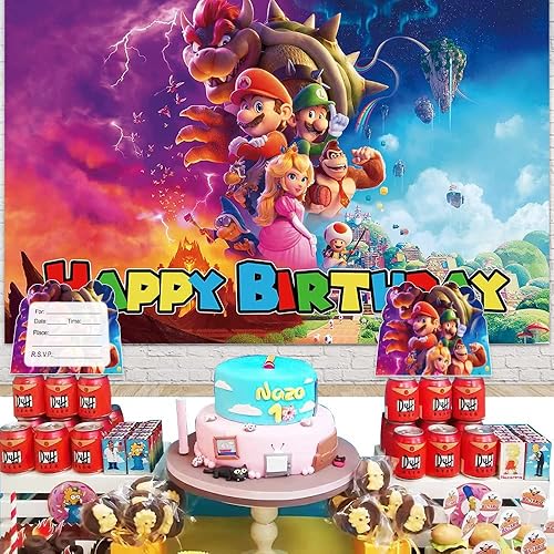 Miniatura 5 de 30 tarjetas de invitación de fiesta de cumpleaños de juegos, invitación de fiesta temática para niños, color rojo, tarjetas de papel no tóxicas