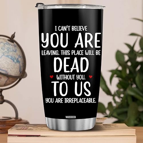 Miniatura 2 de WHIDOBE Regalos para compañeros de trabajo para mujeres, hombres, You Are Dead To Us Tumbler Goodbye Coworker New Job Going Away Regalo para