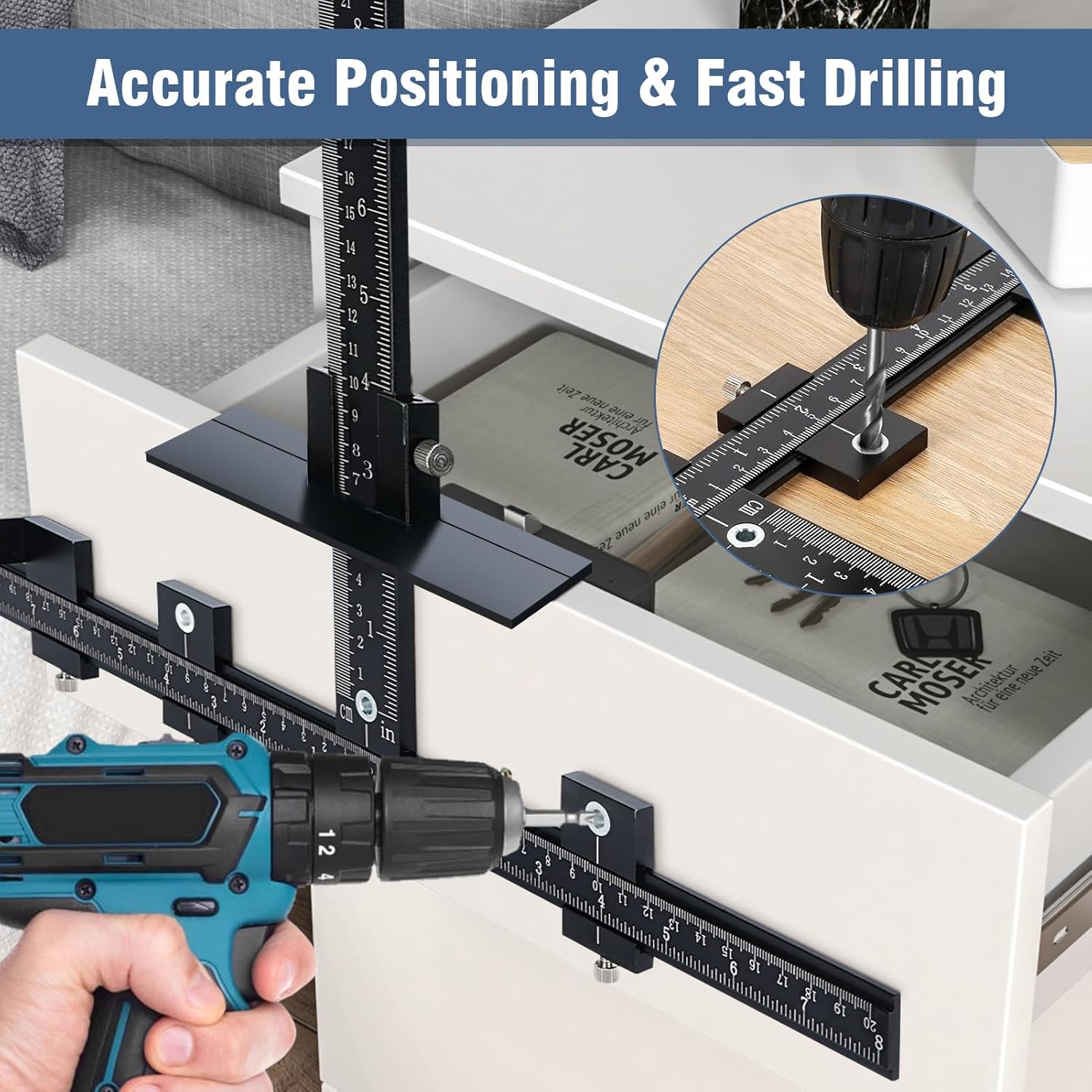 Cabinet Hardware Handle Jig, Template Tool Punch Locator Drill for Woodworking, Fast and Accurate