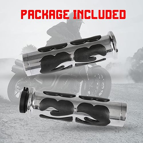 Miniatura 7 de INNOGLOW Empuñaduras de mano de motocicleta de 1 pulgada de cromo personalizado para barra de extremo de barra de aluminio para Suzuki Kawasaki