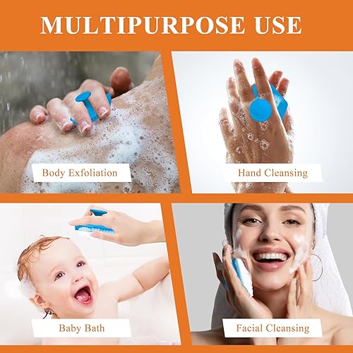 Miniatura 2 de Limpiador facial de silicona para hombres, almohadilla exfoliante suave y masajeador, cepillo de limpieza facial de silicona para eliminar la piel