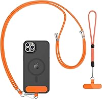 Vista 17 de CACOE Cordón para teléfono celular 2 piezas - 1 pieza correa ajustable para el cuello, 1 pieza correa de muñeca, 2 piezas almohadillas, cruzado