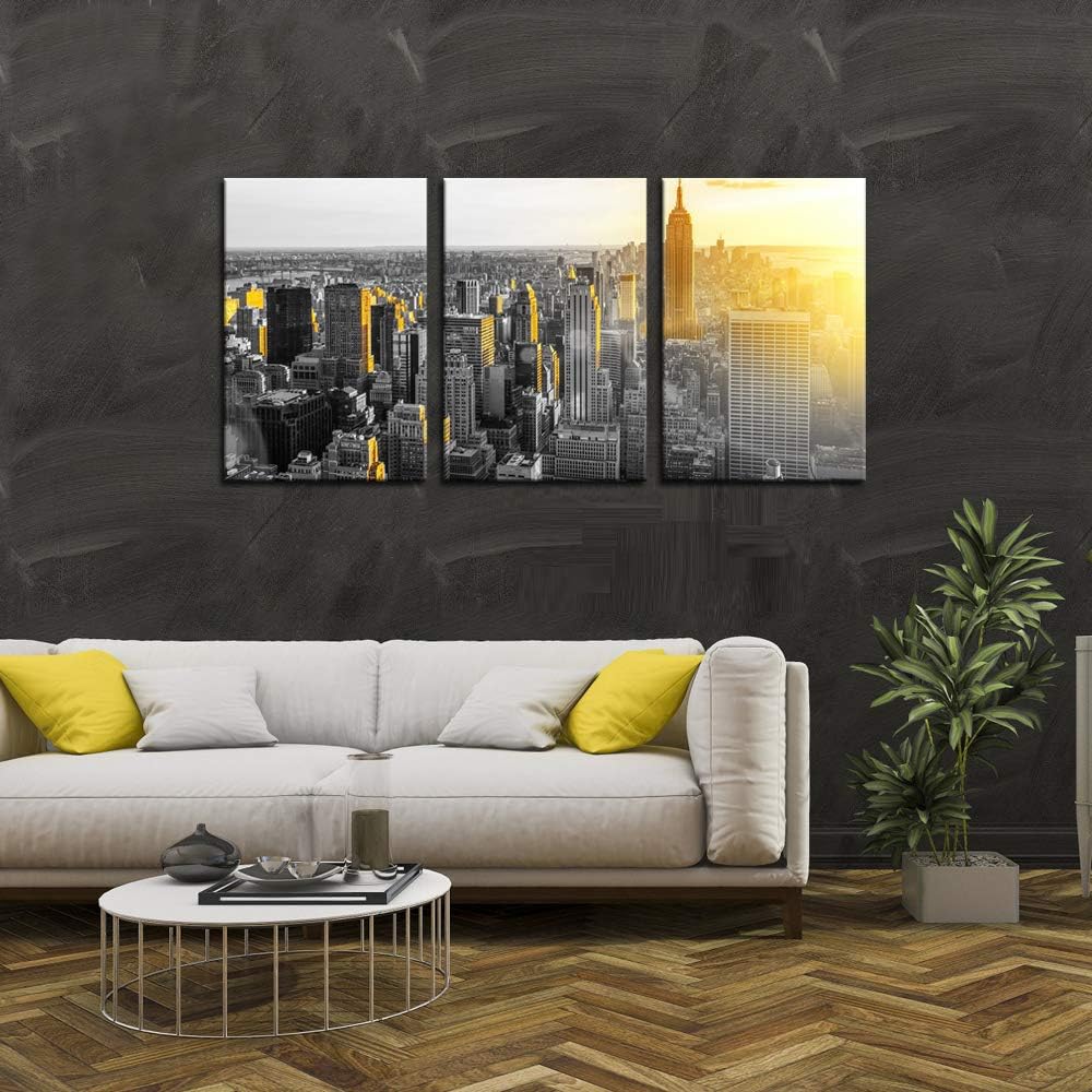 Black Friday Sale 2022 Biuteawal 3 Panels Modern Wall Art New York Cityscape Empire States Building with Golden Sunrise Picture Print on Canvas City Artwork Ready to Hang for Home Living Room Decor Free Shipping 🛒 Biuteawal 3 Panels Modern Wall Art New York Cityscape Empire States Building with Golden Sunrise Picture Print on Canvas City Artwork Ready to Hang for Home Living Room Decor