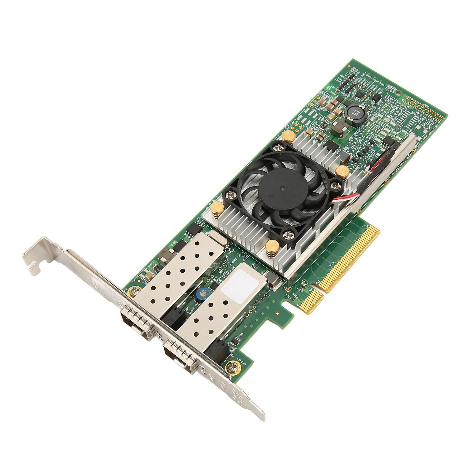 Adattatore di Rete Ethernet SFP da 10 GB a Doppia Porta BCM57810S con Ventola di Raffreddamento per Server e Desktop