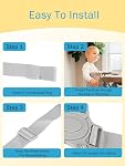 High Chair Straps, High Chair Harness Replacement, 5 Point Harness Safety Strap Belt with Buckle for Stroller High Chair Pram Buggy Children Kid(Gray)
