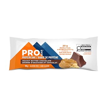 PROBAR Plant-Based Protein Bars 20g Protein, Gluten Free, Non-GMO, Dairy Free Vegan Snack, No Sugar Alcohols, Whole Food Ingredients, Post Workout Energy Bar for Active Lifestyles (Peanut Butter Chocolate, 12 Count)