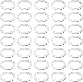 Waltool 50Pcs M24×29×2mm Aluminum Flat Washers, Inner Diameter 24mm, Outer Diameter 29mm, Thickness 2mm, Oil Crush Washer Automotive Drain Plug Gaskets for Screw Bolt Nut
