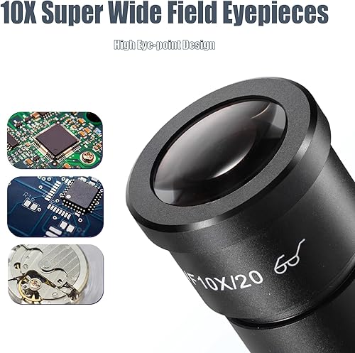 Miniatura 8 de DZQ Espejo micro incrustado 7X-45X Juego de microscopio multidireccional Distancia de trabajo 3.7-11.8 pulgadas Microscopio de ajuste micro soporte