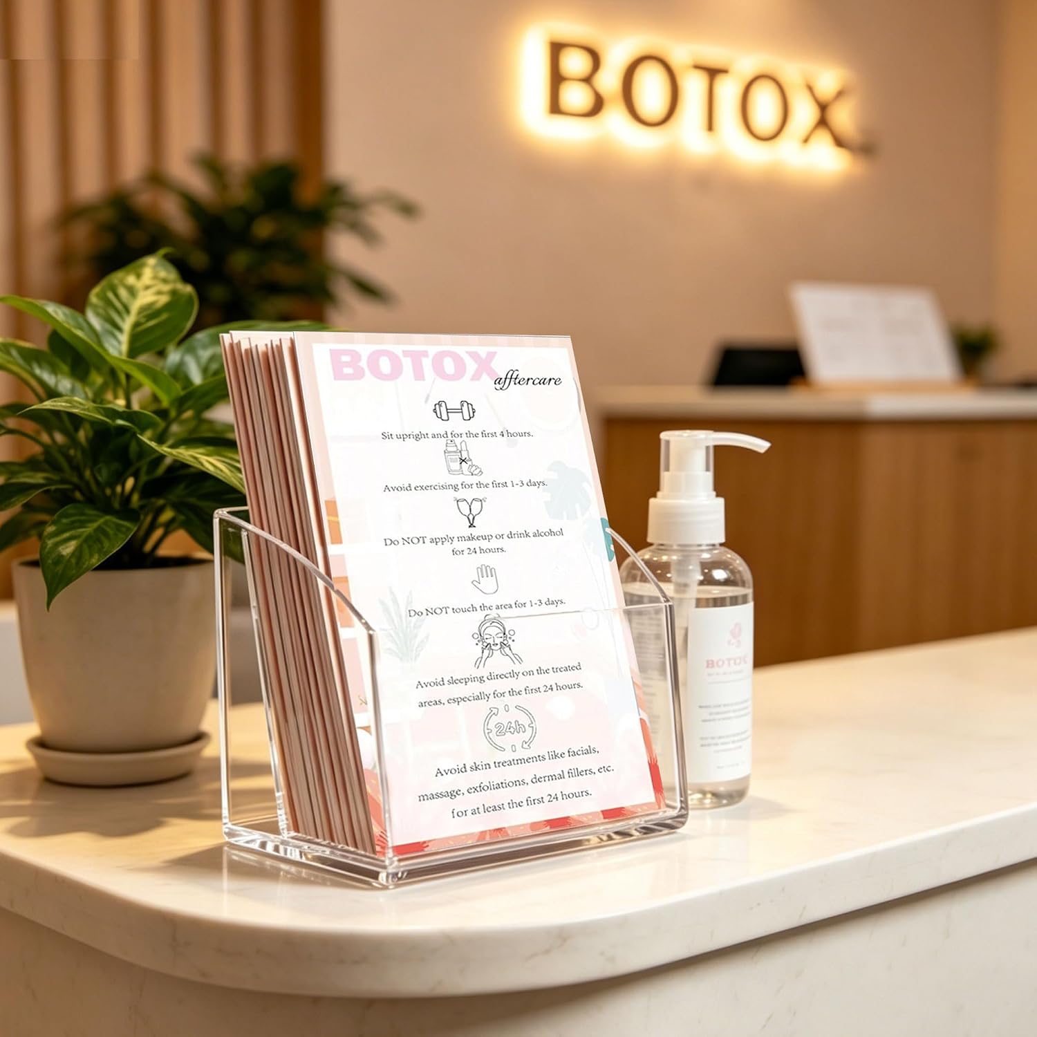 100 Pack 2x3.5 Inch Botox Aftercare Card Facial Aftercare Instruction | Aftercare for Botox Card Skincare Reminder Beauty Professional Aftercare Cards for Spa, Salon, and Beauty Professionals
