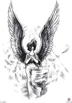 BearPear Angelic Real Tattoo Look Unisex Angel Tattoo, Tattoo, Unisex Tattoo, Arm Tattoo, Shoulder Tattoo