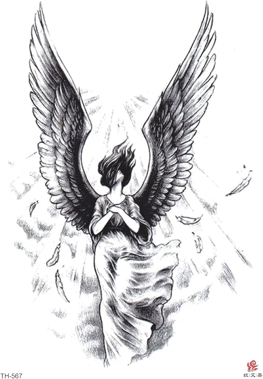 BearPear Angelic Real Tattoo Look Unisex Angel Tattoo, Tattoo, Unisex Tattoo, Arm Tattoo, Shoulder Tattoo