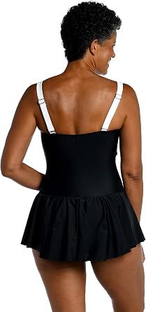 Maxine of Hollywood Women's Bandeau Swim Dress One Piece Swimsuit