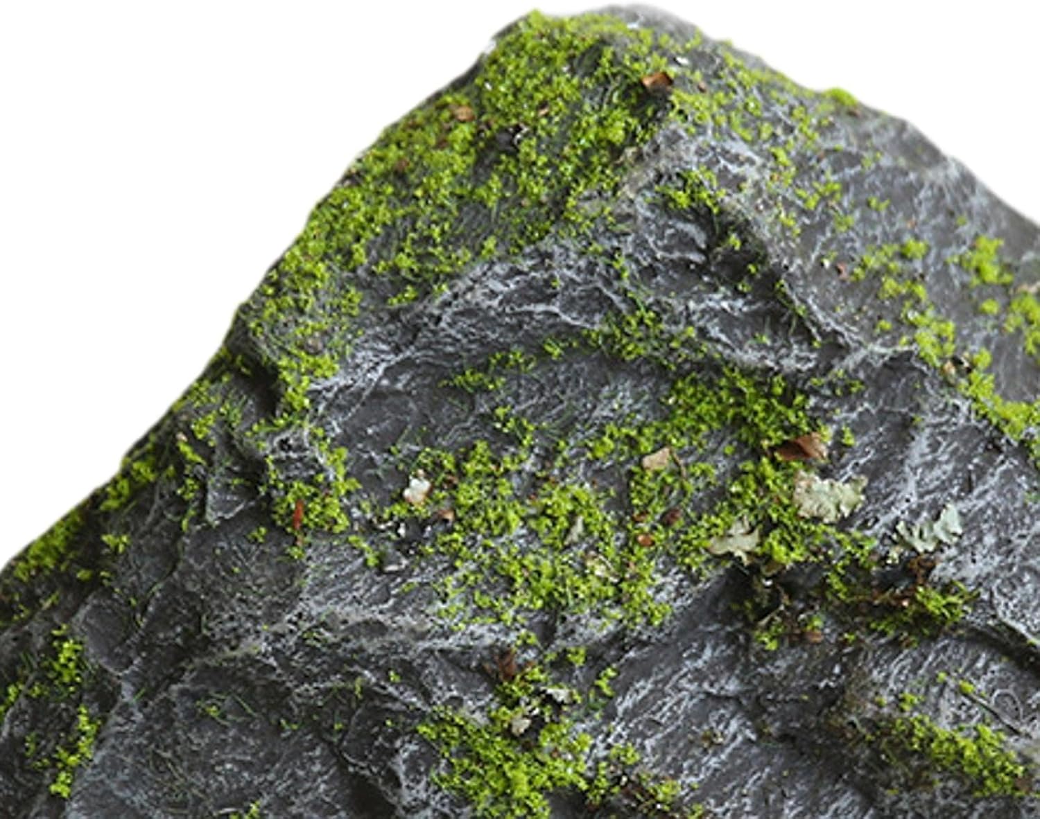 人工石、フェイクグリーンの石、フラワーアレンジメントや室内DIYクラフトに使いやすい植毛石, Style A