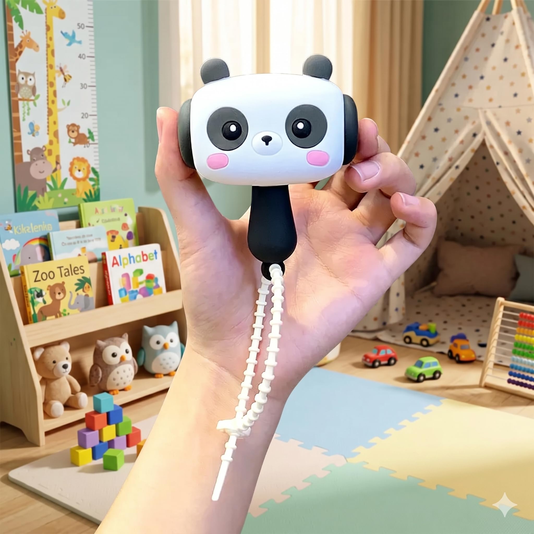 Cute Cartoon Hammer Keychain With Sound For Kids, Shake Left Right Musical Beep Hammer Toy, Soft Grip Cartoon Handheld Sensory Keychain For Babies & Toddlers-image-35