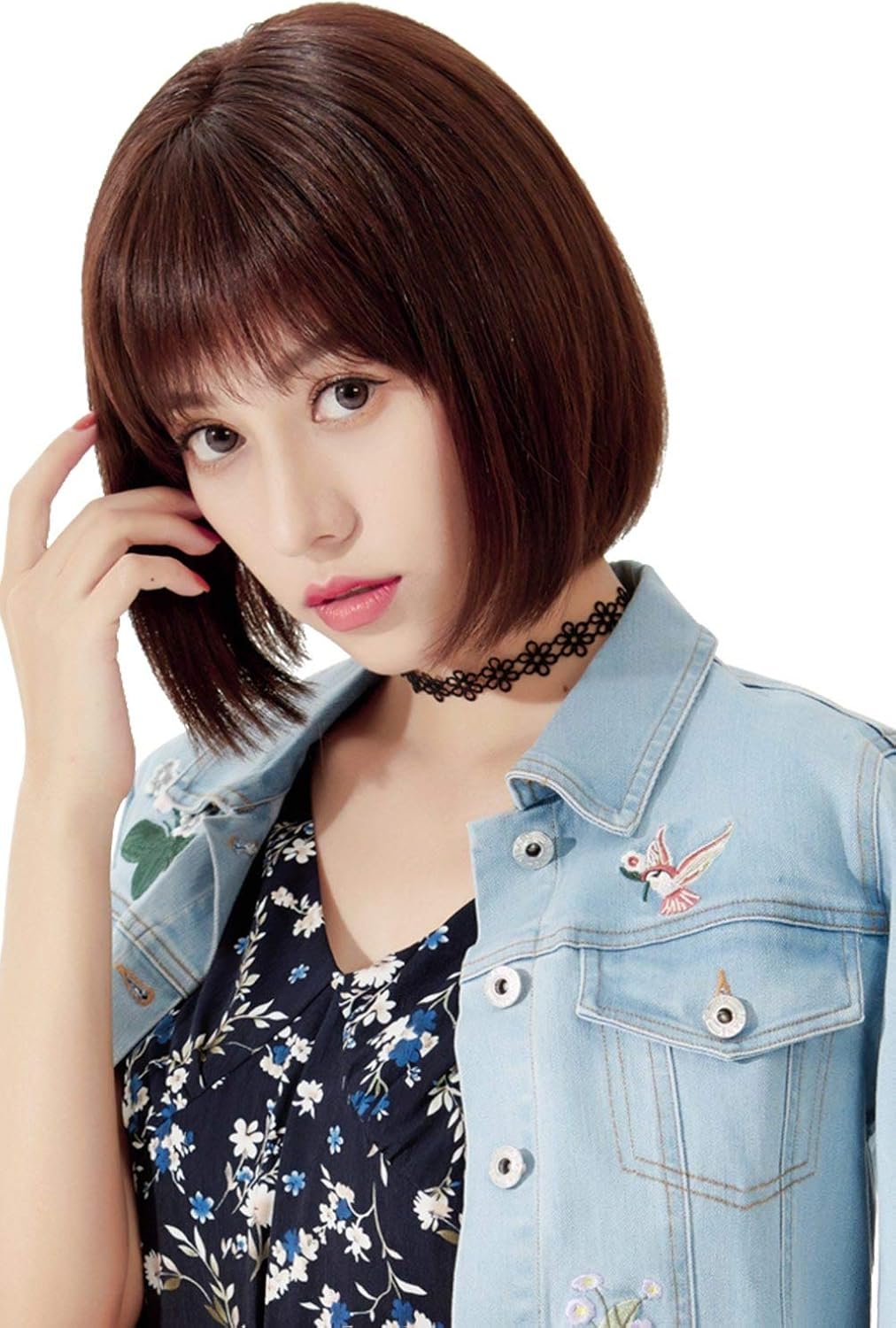 Yoyo ボブウィッグ 人毛100 超リアル分け目 医療用 ウィッグ かつら 女性 レディース