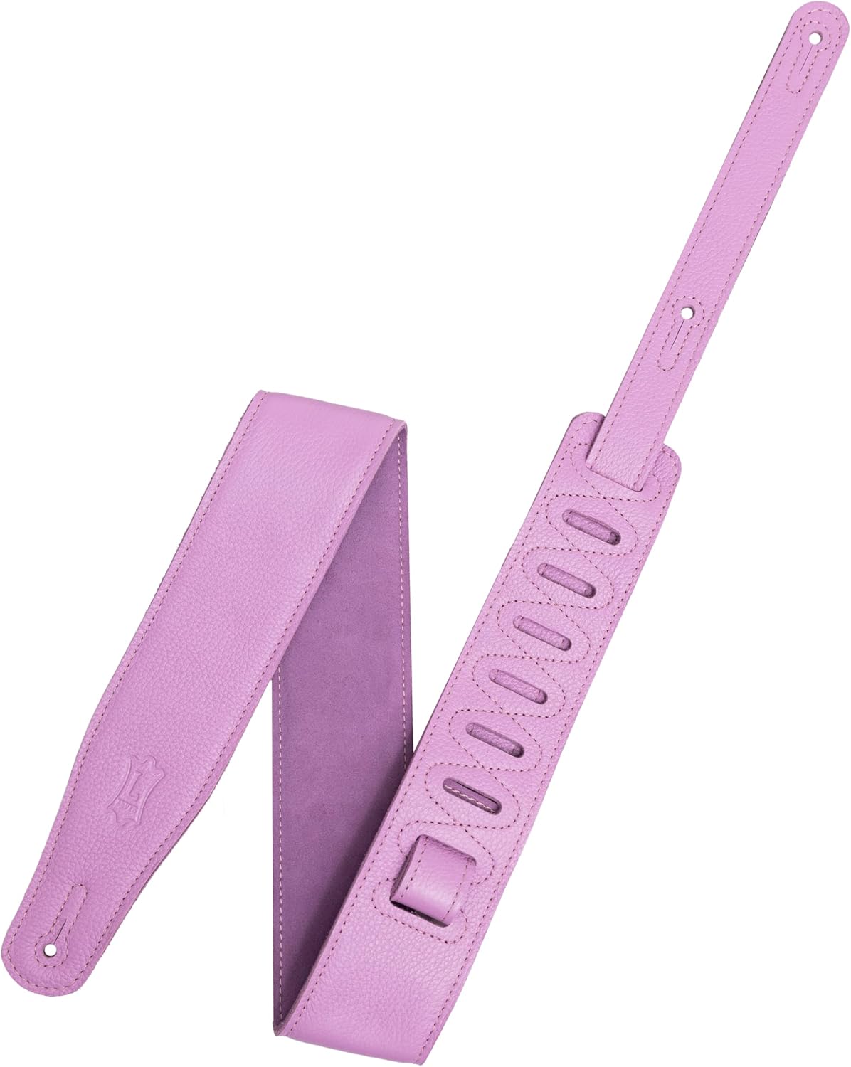 Levy's Leathers Pastel Series Garment Leather Guitar Strap; Orchid (M26GFP-PNK)