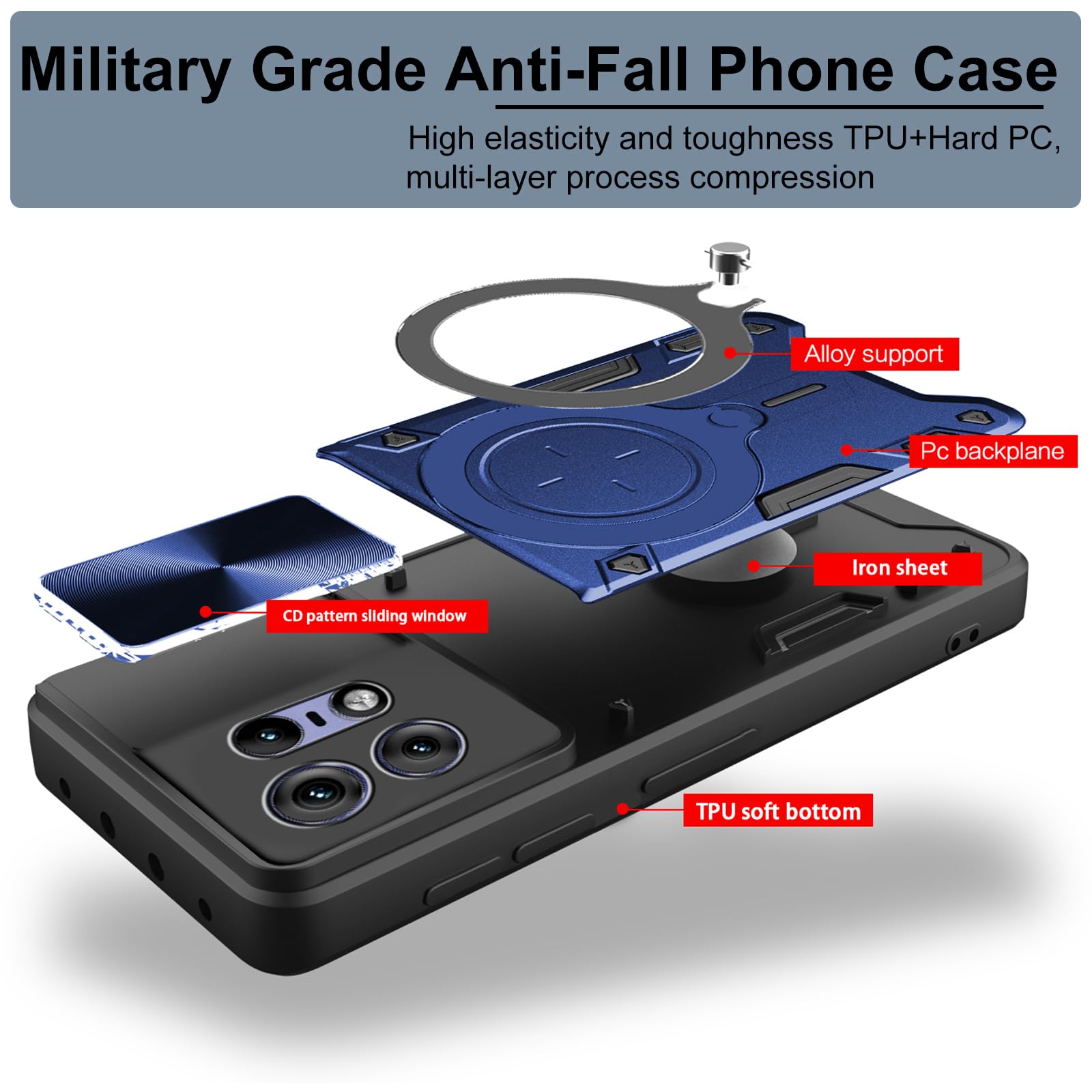 KZIOACSH Case for Motorola Edge 50 PRO 5G - Image 2
