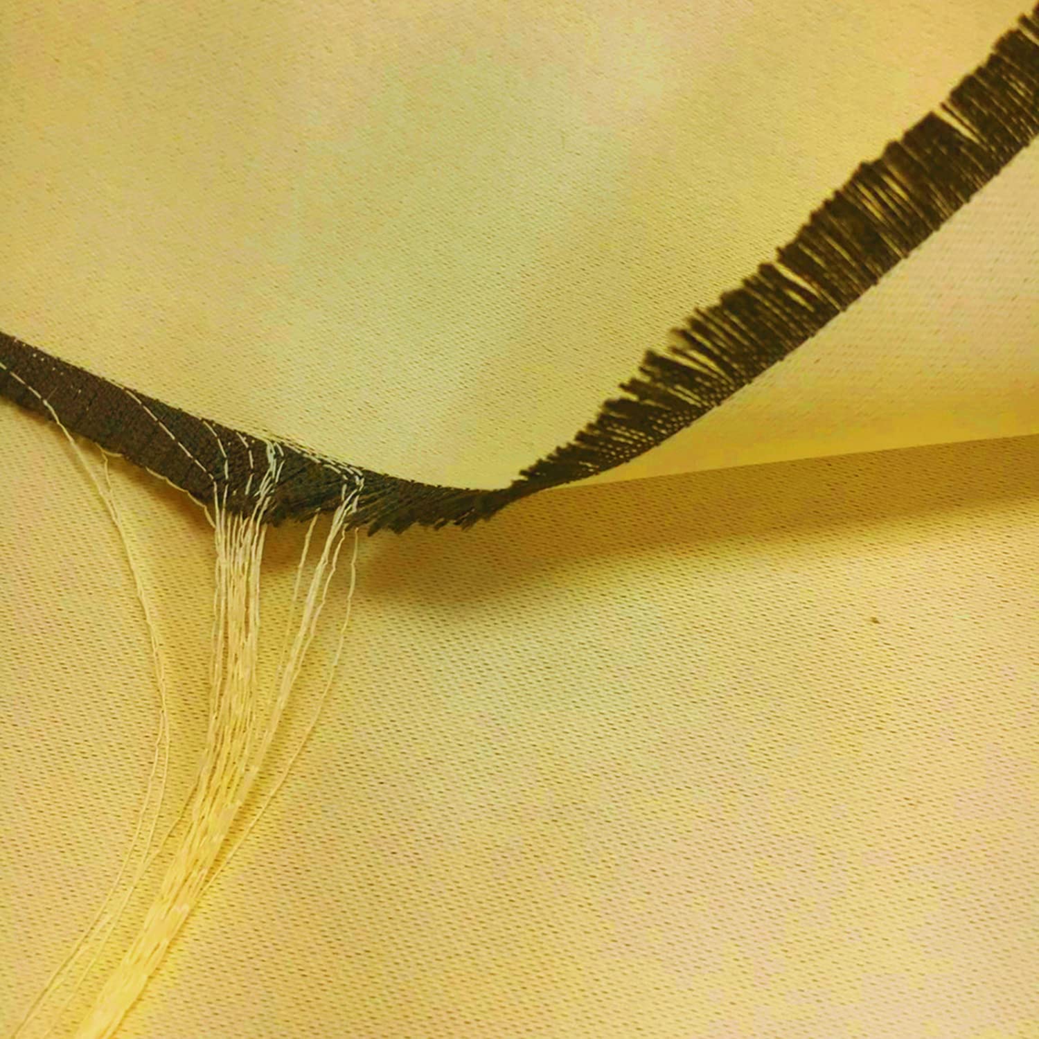 Zasłona – zasłona zaciemniająca, termiczna, izolacja akustyczna, do salonu, sypialni, na drzwi – musztardowo-żółta – 275 x 260 cm